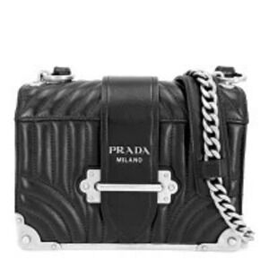Prada Cahier Diagram Crossbody Bag Black